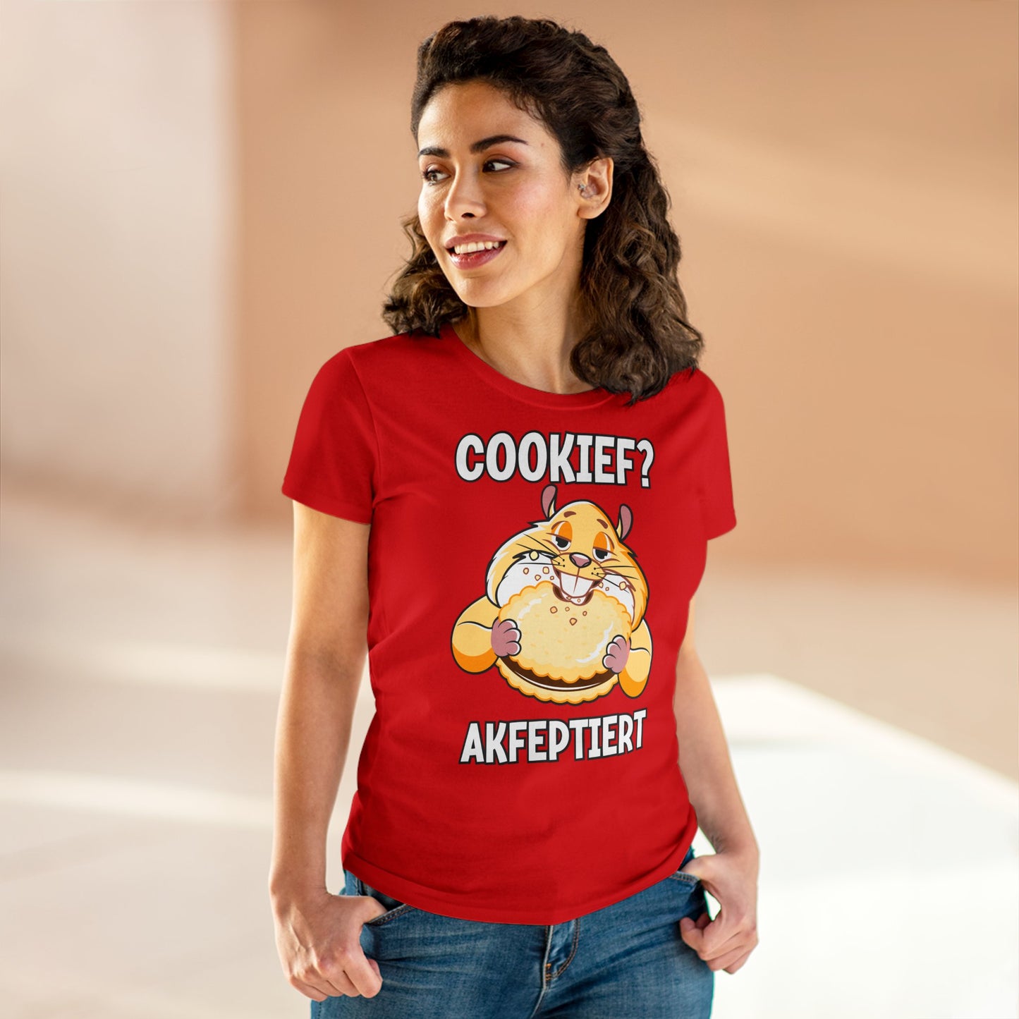 Damen T-Shirt Cookief akfeptiert