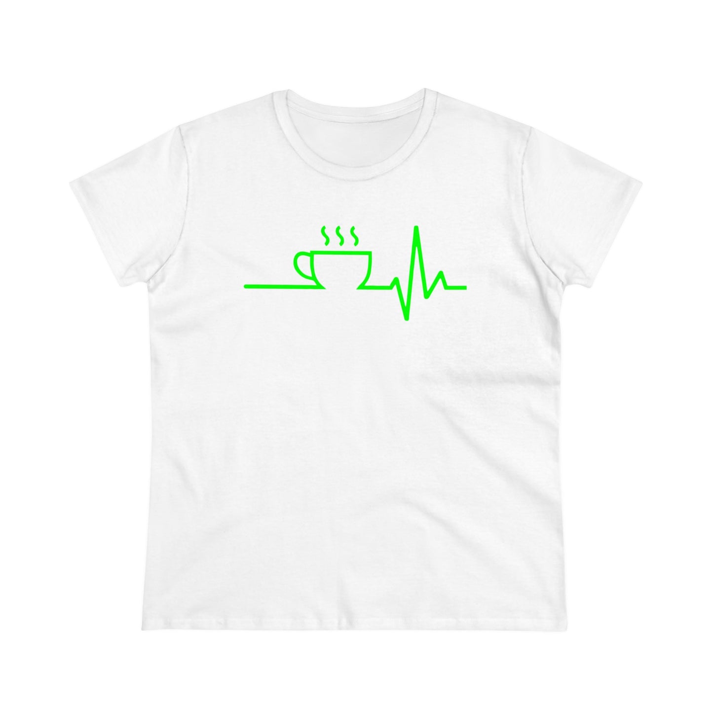 Damen T-Shirt Kaffee EKG