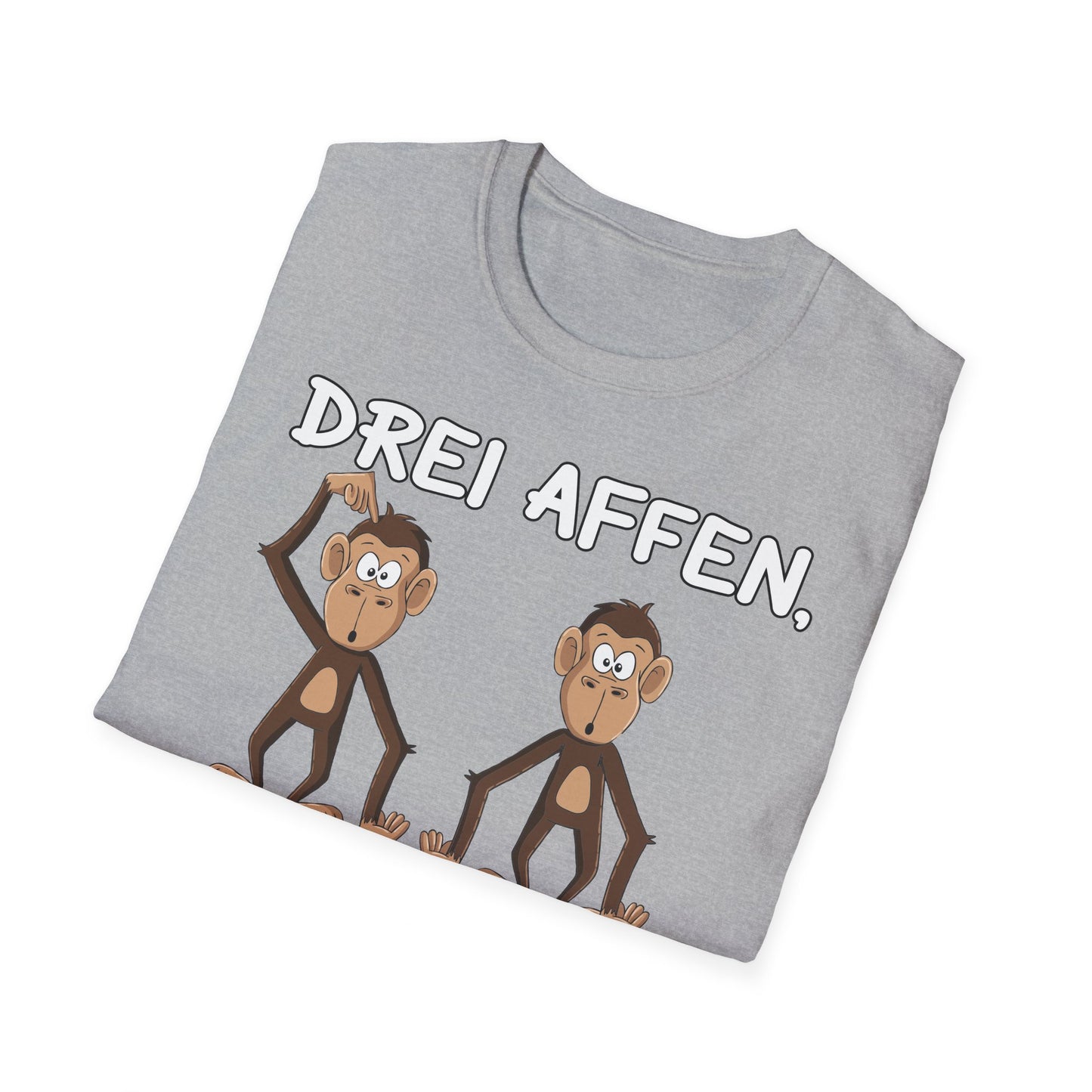 T-Shirt Drei Affen die sich fragend ansehen