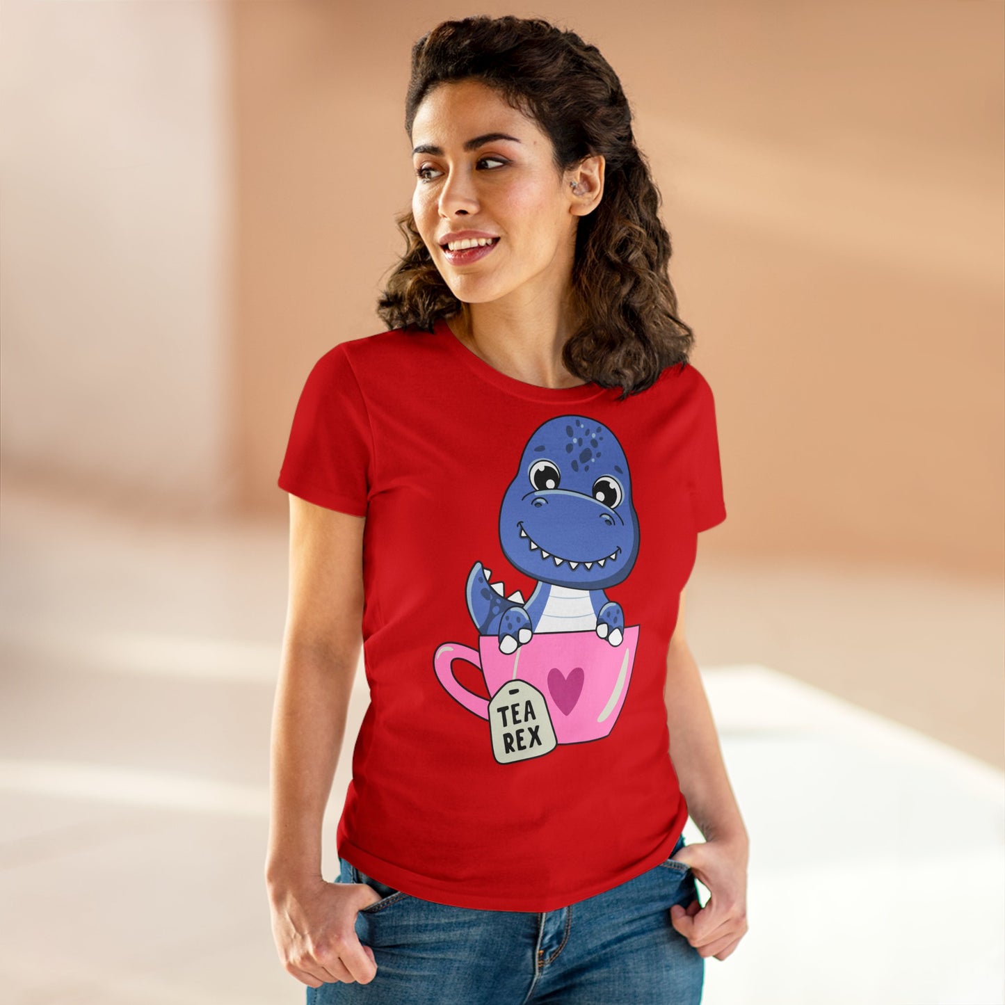 Damen T-Shirt Tea Rex