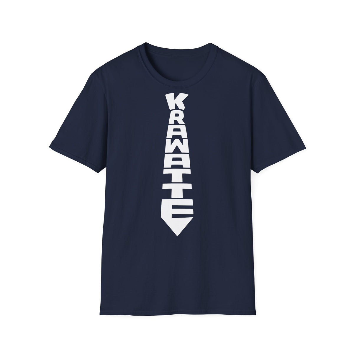 T-Shirt (bis 5XL) Krawatte weiß