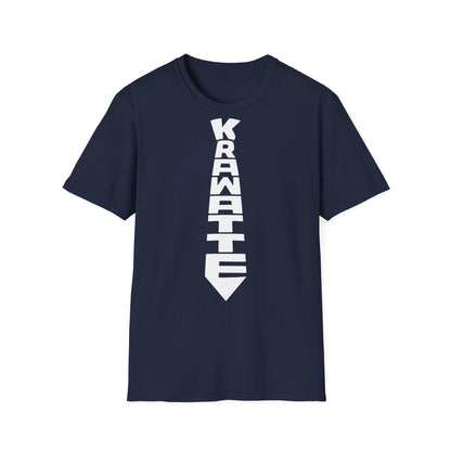 T-Shirt (bis 5XL) Krawatte weiß