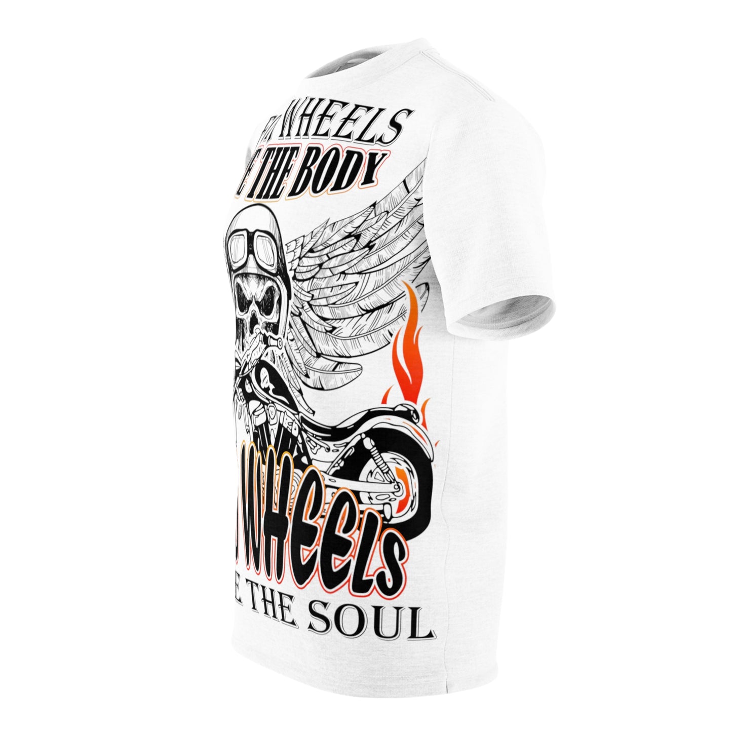 Allover T-Shirt Four Wheels move the Body Two wheels move the Soul