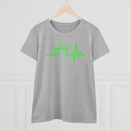 Damen T-Shirt Kaffee EKG