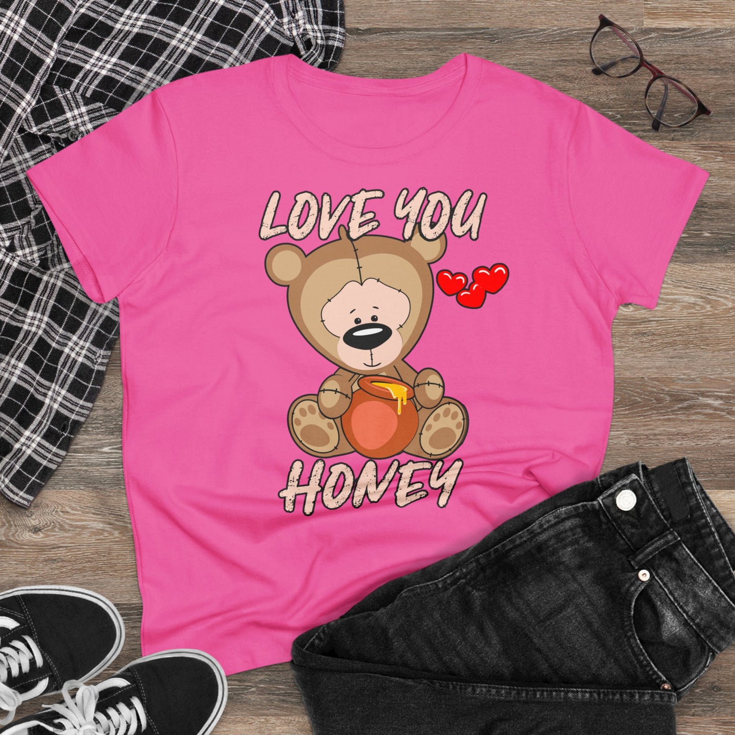 Damen T-Shirt Love you Honey
