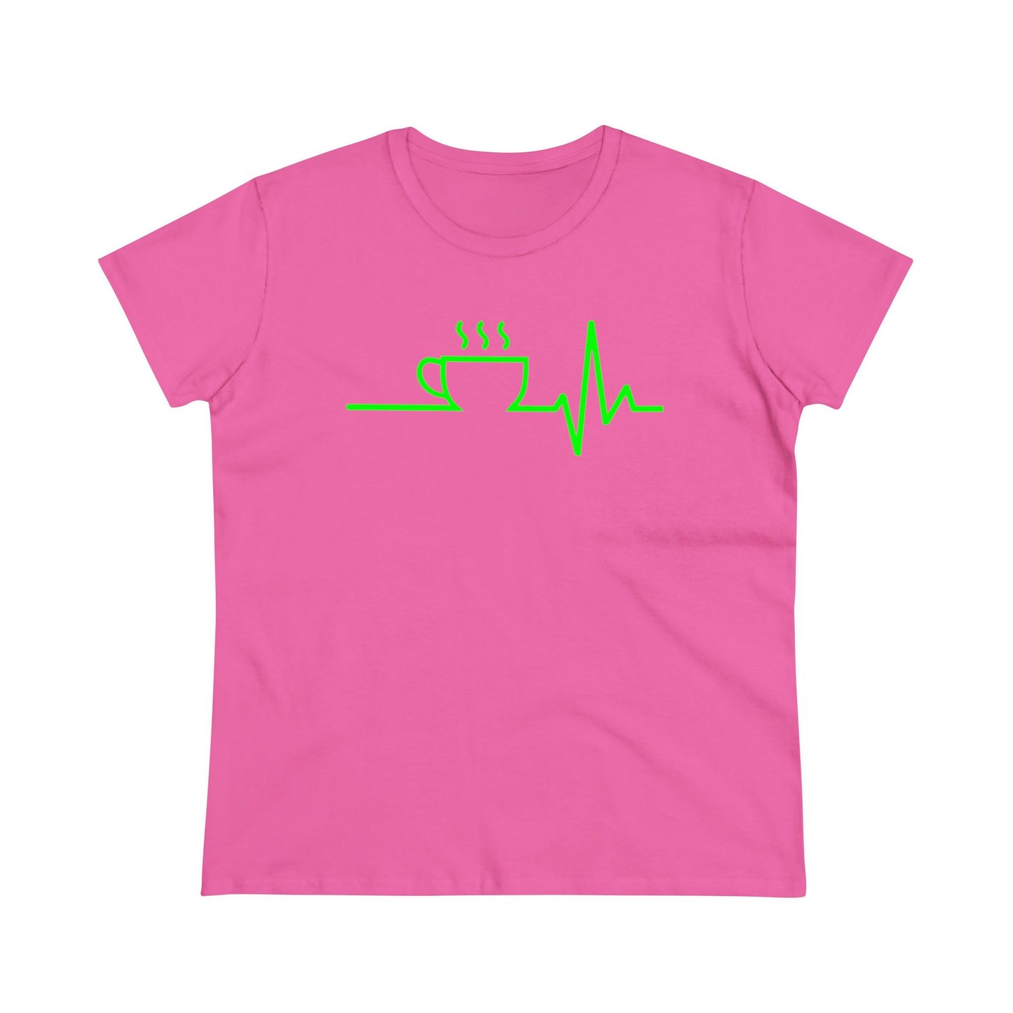 Damen T-Shirt Kaffee EKG
