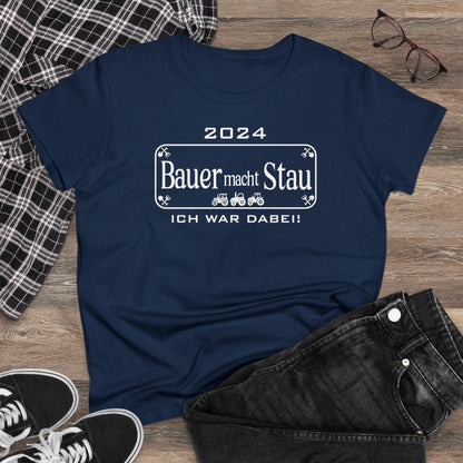 Damen T-Shirt Bauer macht Stau