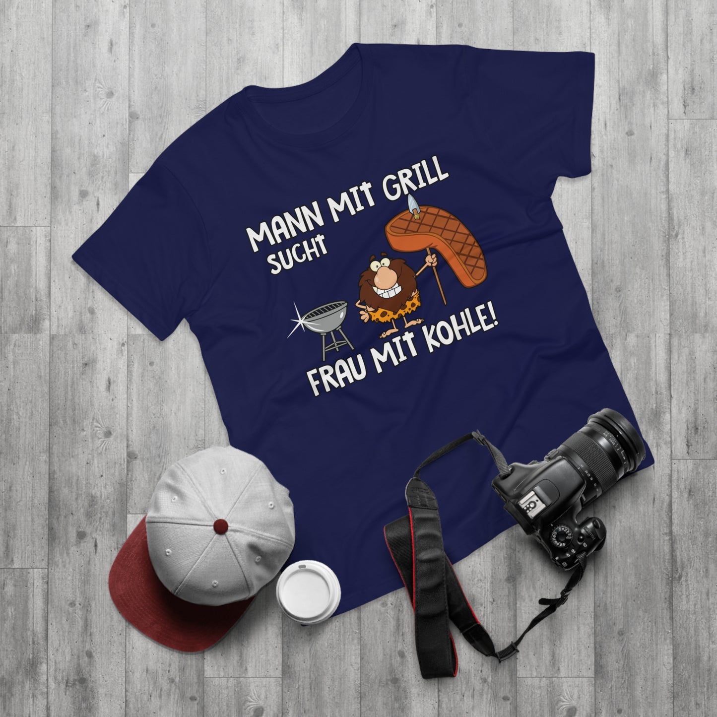 T-Shirt Mann mit Grill sucht Frau mit Kohle (bis 5XL)