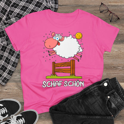 Damen T-Shirt Schaf schön