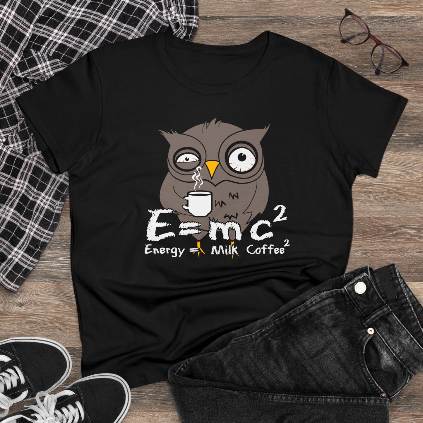 Damen T-Shirt Energy Milk Coffee