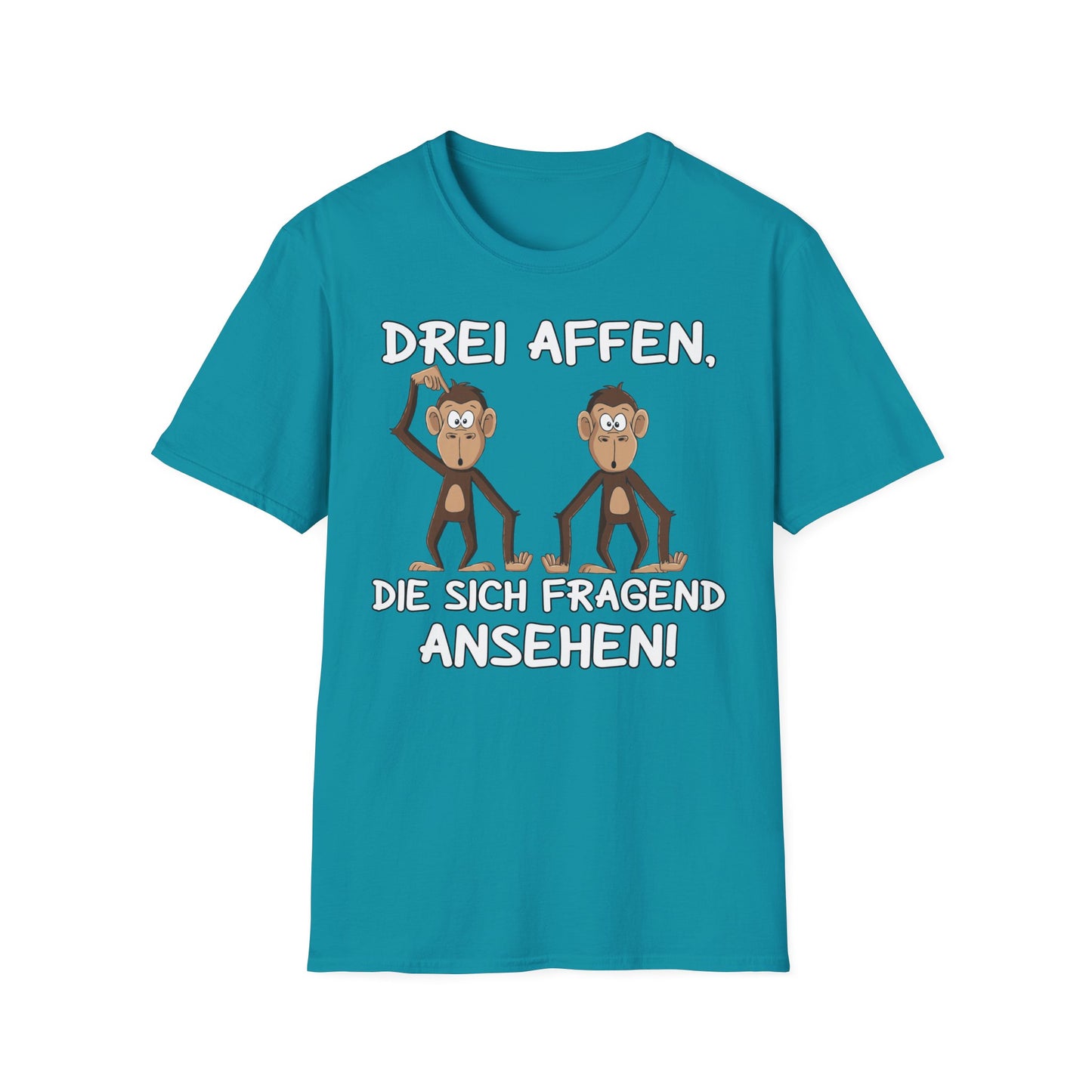 T-Shirt Drei Affen die sich fragend ansehen