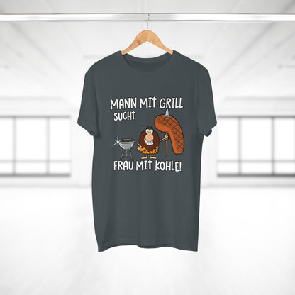 T-Shirt Mann mit Grill sucht Frau mit Kohle (bis 5XL)
