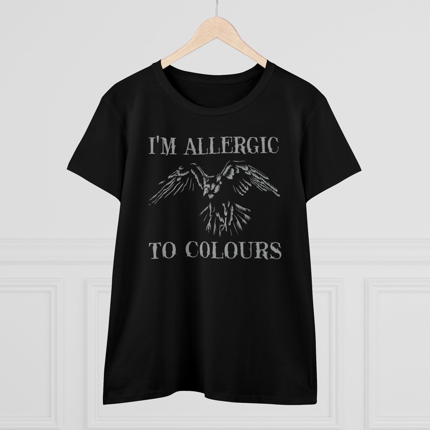 Damen T-Shirt Allergic to Colours