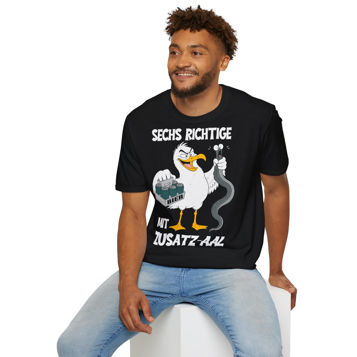 T-Shirt (bis 5XL) Sechs Richtige mit Zusatz-Aal