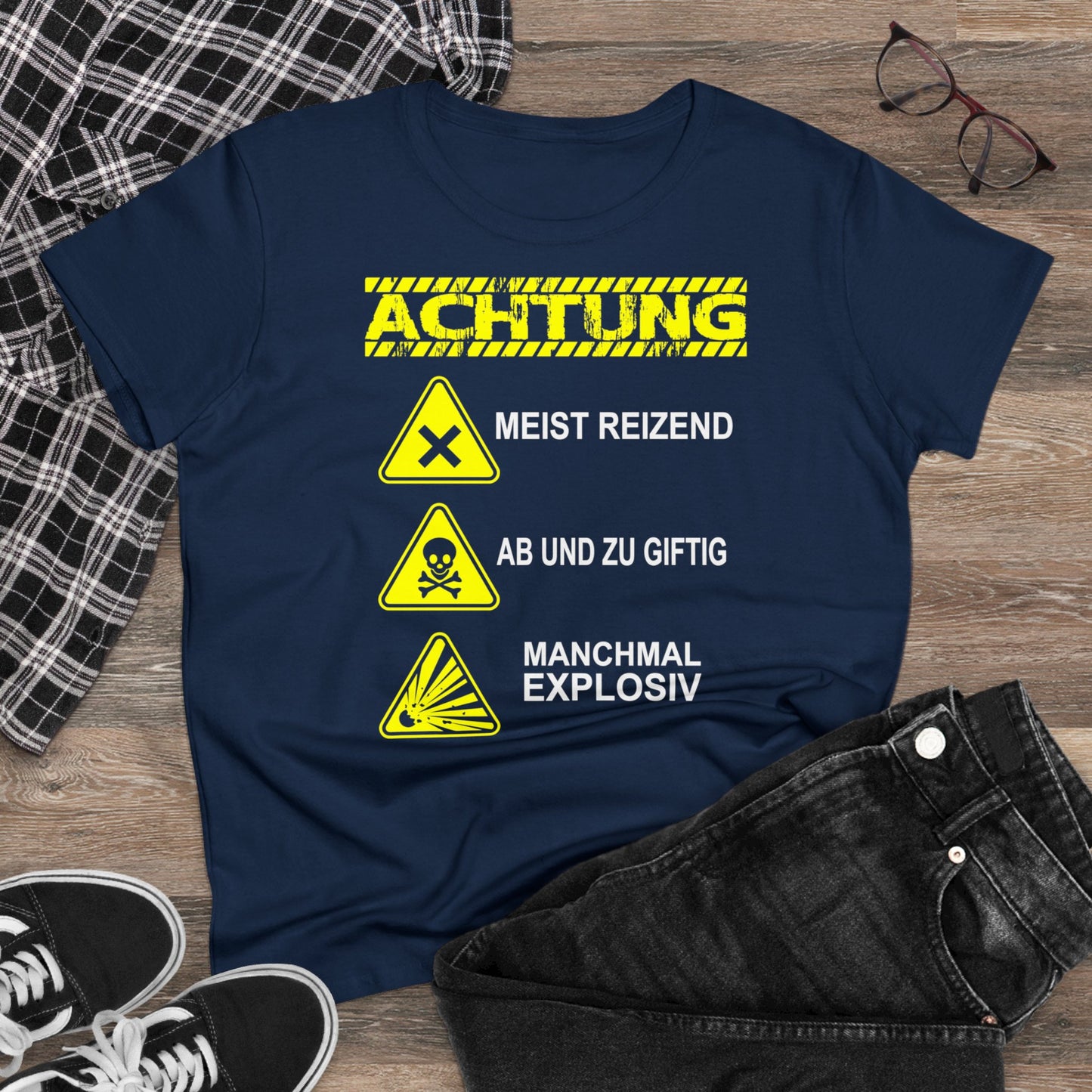 Damen T-Shirt Achtung