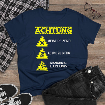 Damen T-Shirt Achtung