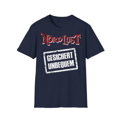 T-Shirt NördLust Gesichert unbequem (Stempel)