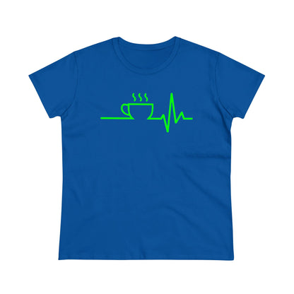 Damen T-Shirt Kaffee EKG