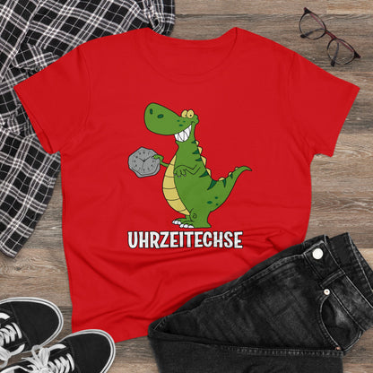 Damen T-Shirt Uhrzeitechse