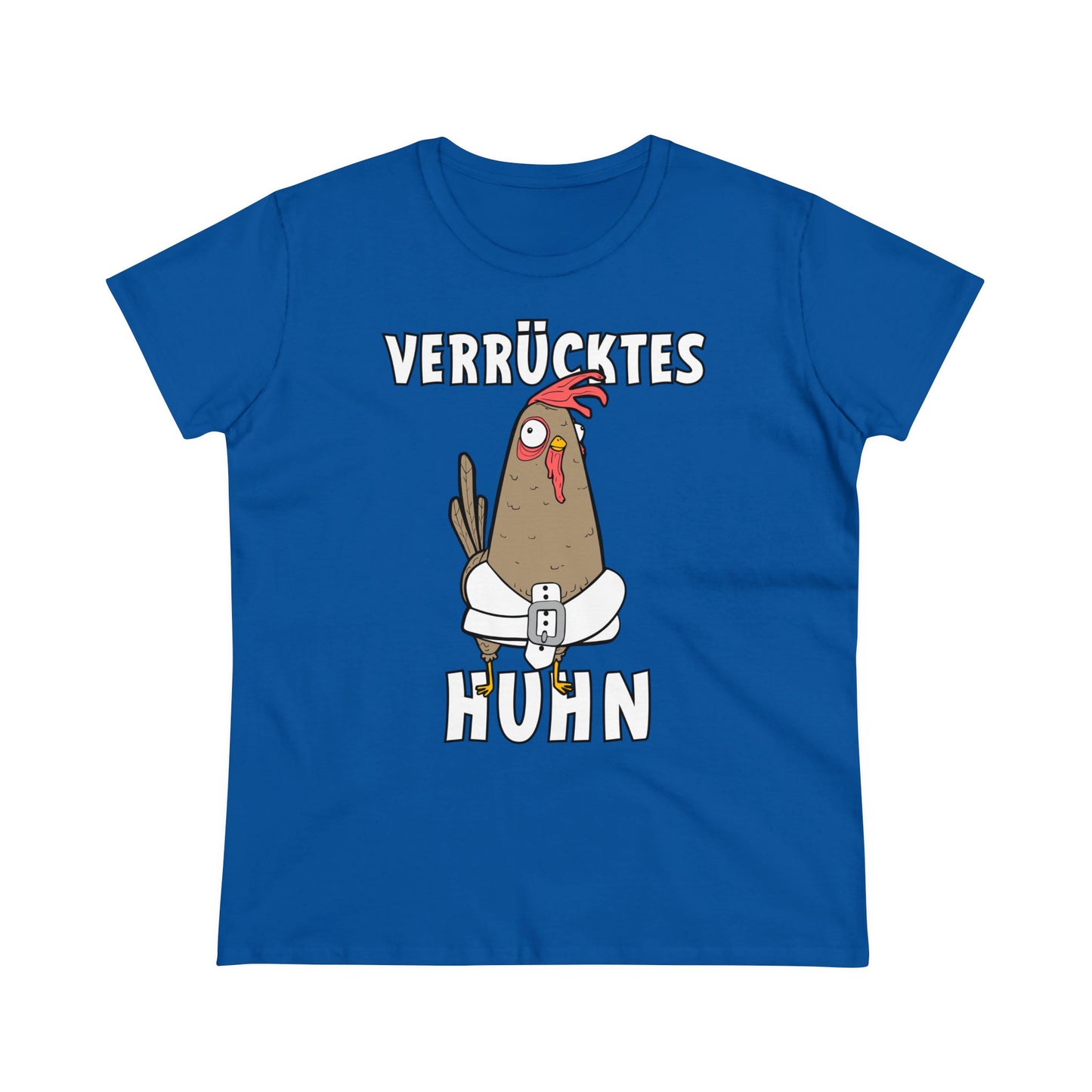 Damen T-Shirt Verrücktes Huhn