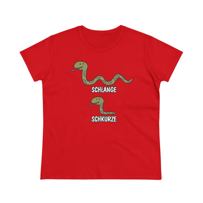 Damen T-Shirt Schlange Schkurze