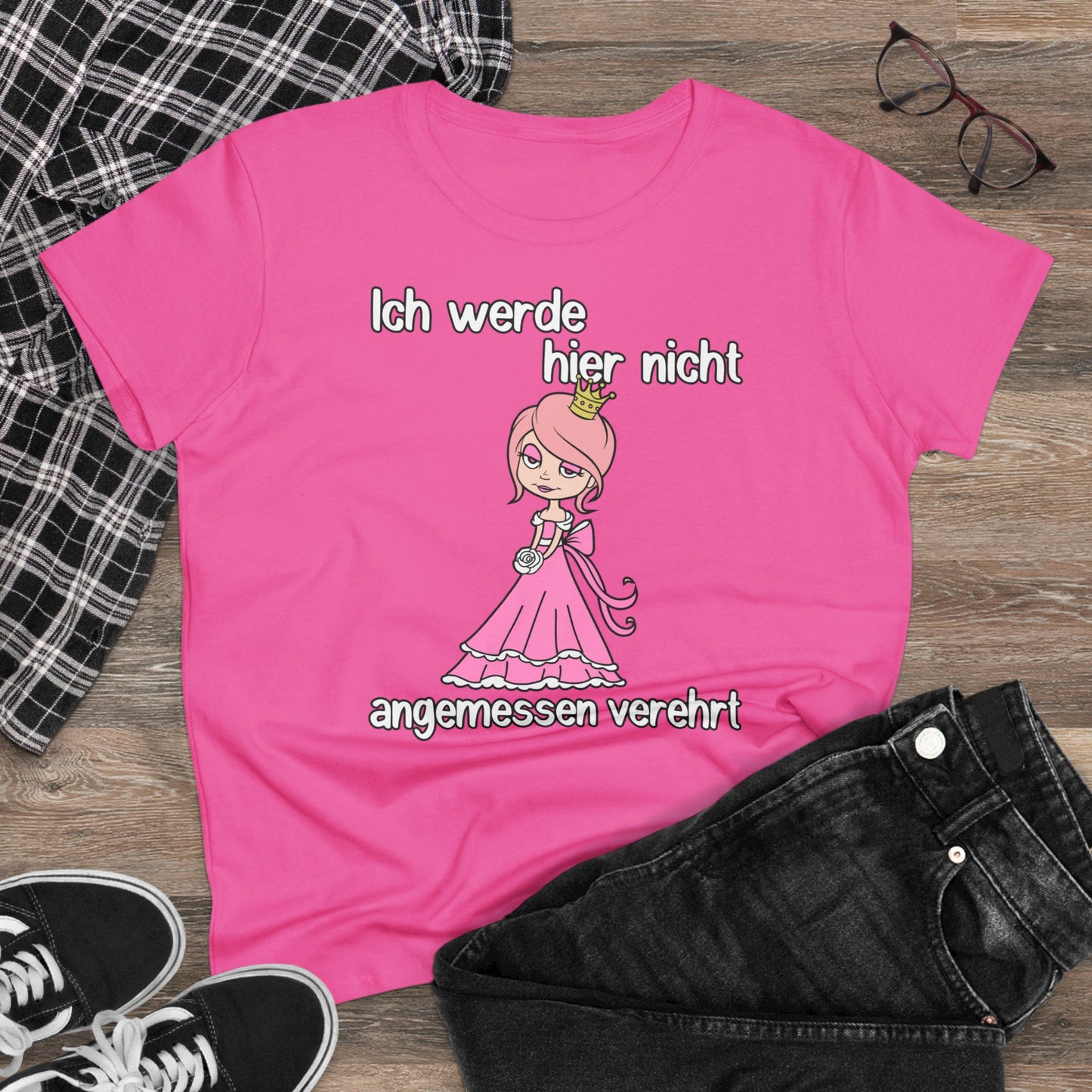 Damen T-Shirt Nicht angemessen verehrt