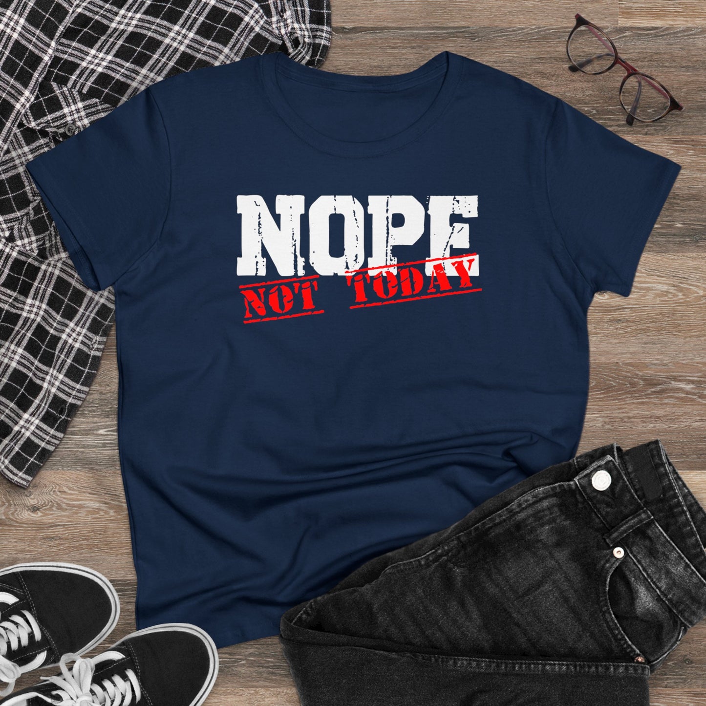 Damen T-Shirt Nope Not today