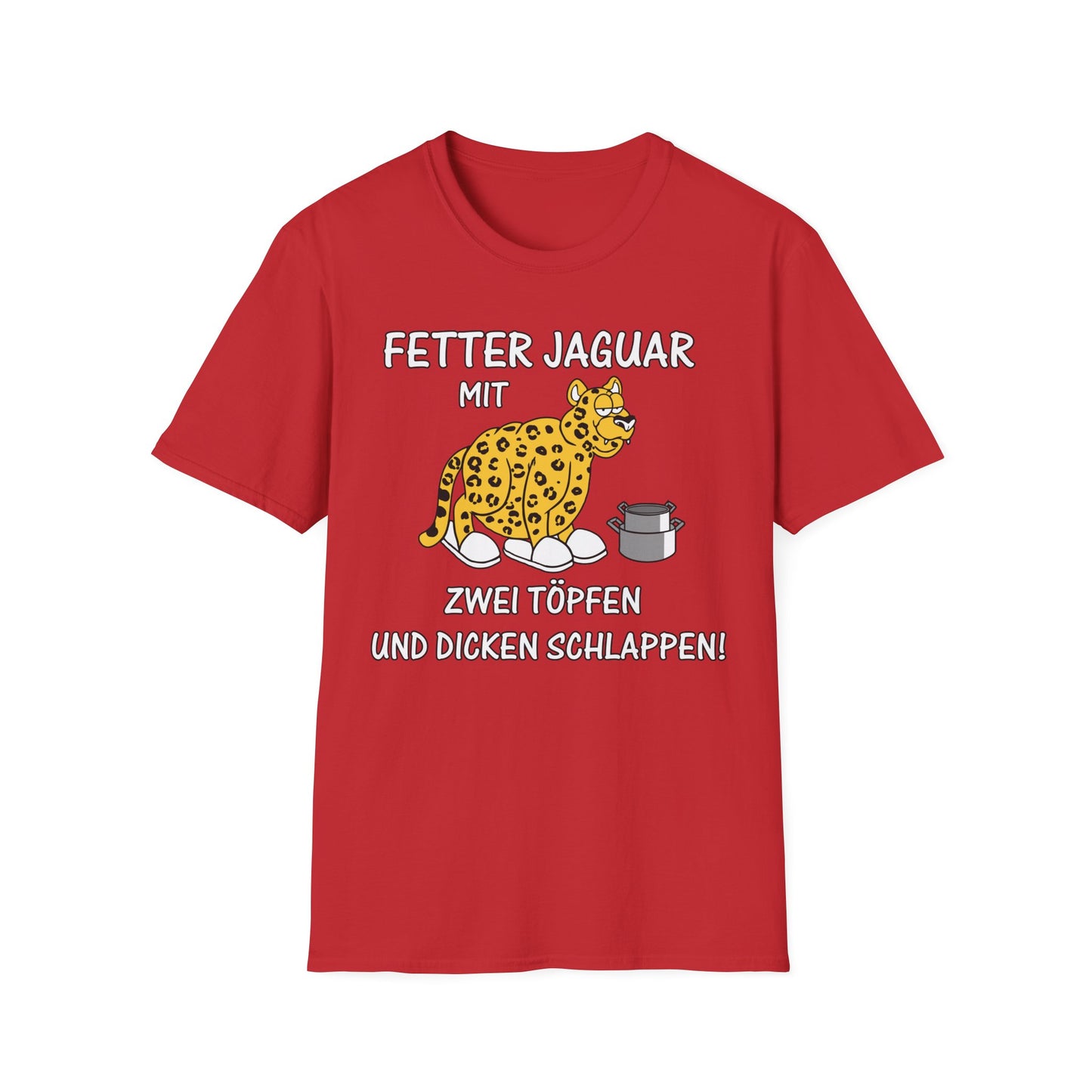 T-Shirt Fetter Jaguar mit 2 Töpfen und dicken Schlappen