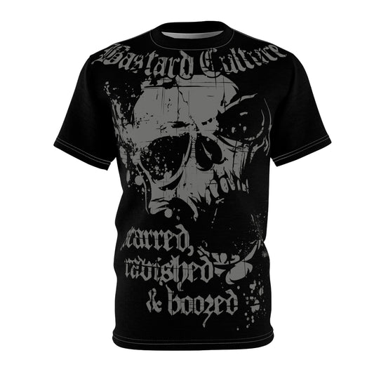 Allover T-Shirt: Bastard Culture - Scarred ravished and boozed