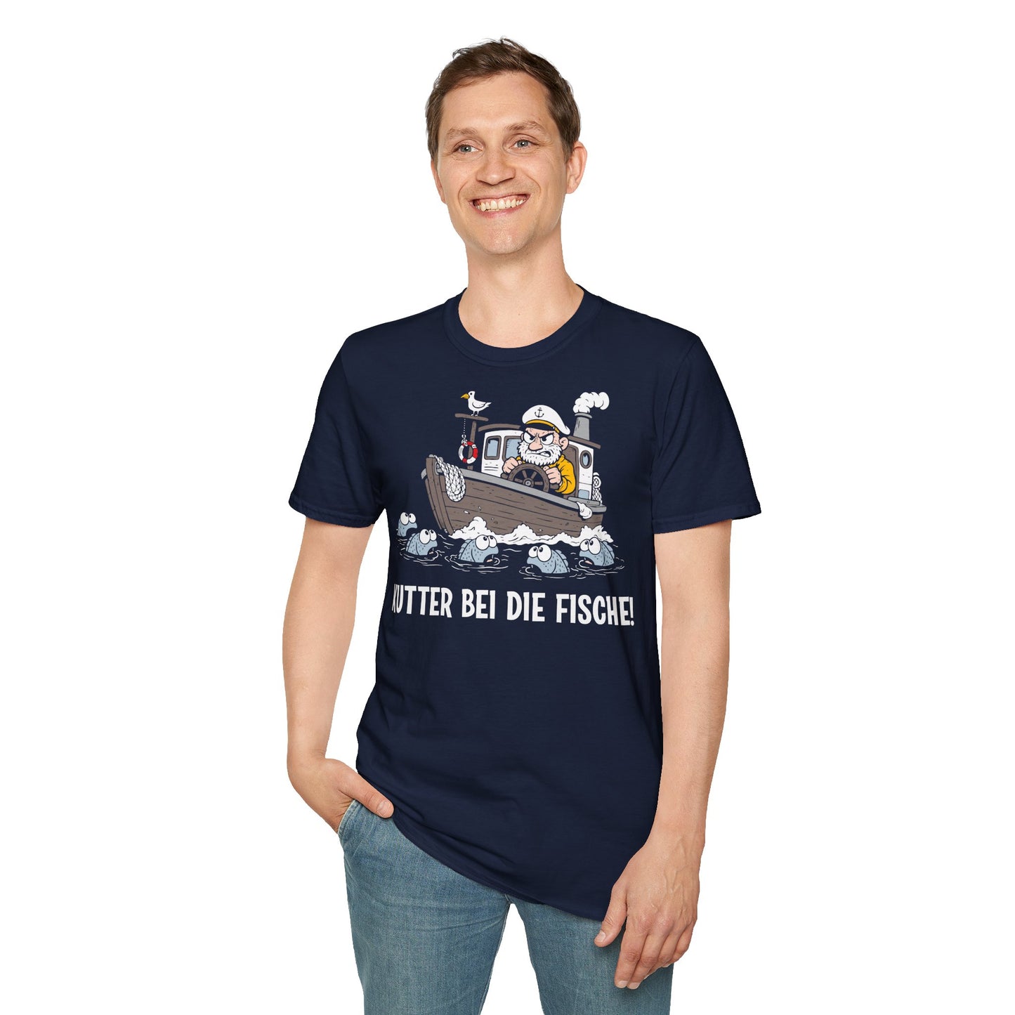 T-Shirt (bis 5XL) Kutter bei die Fische