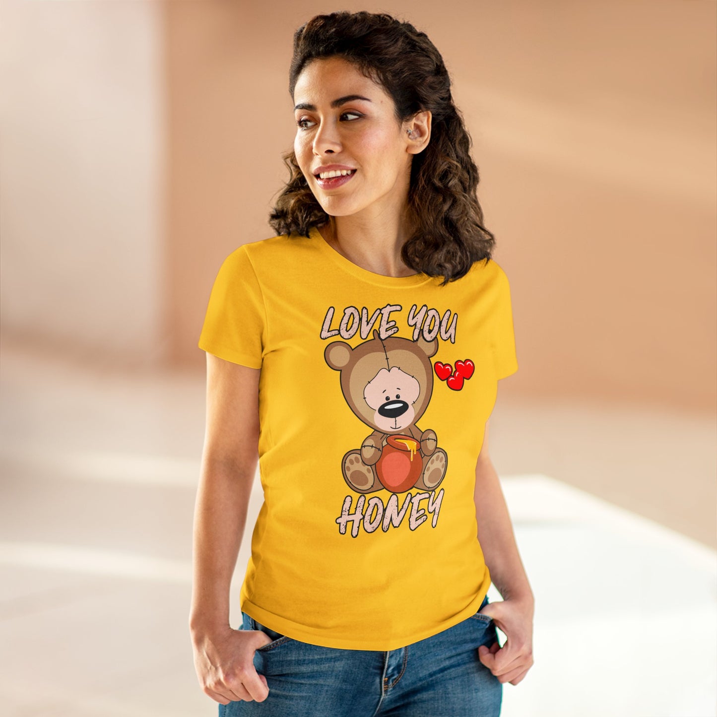 Damen T-Shirt Love you Honey
