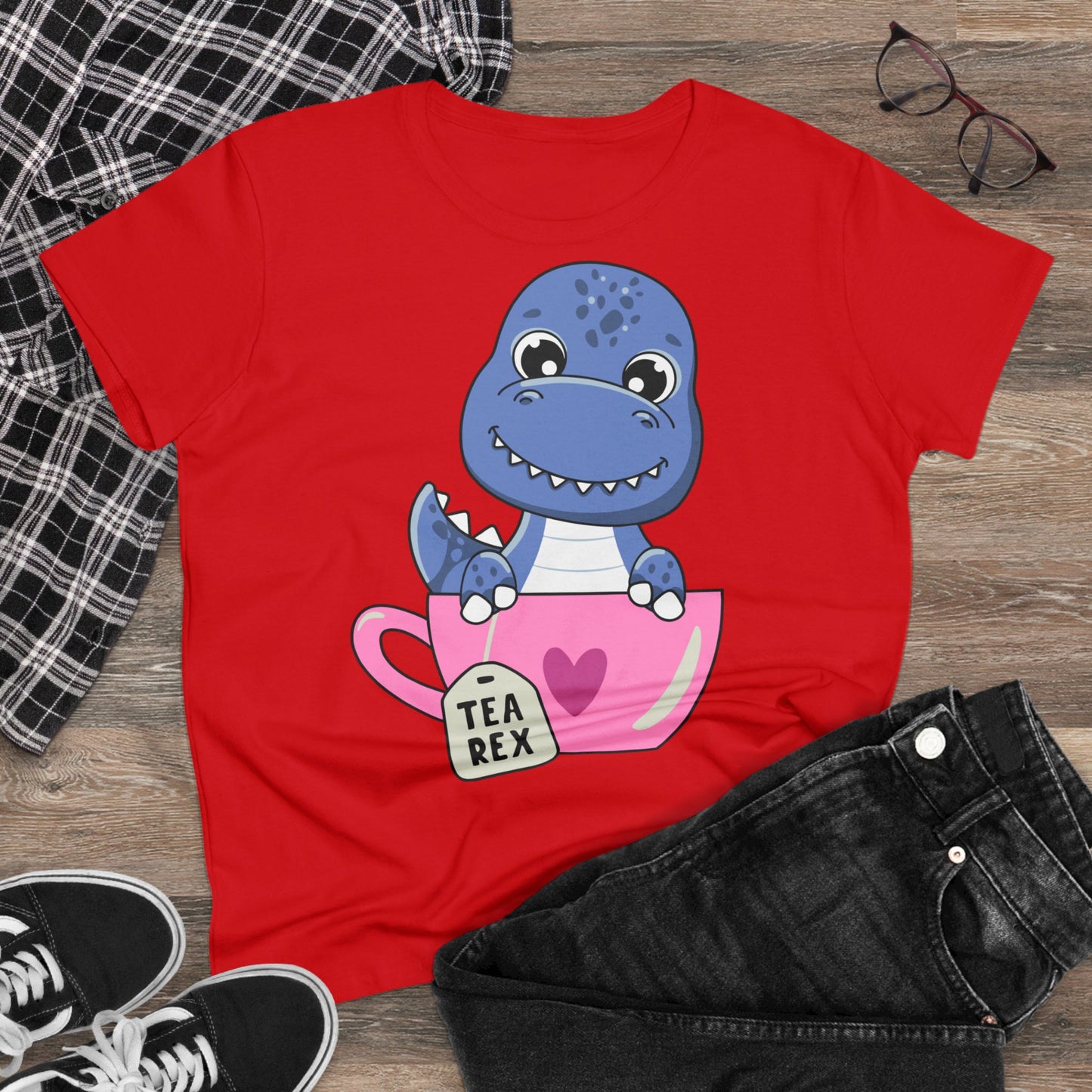 Damen T-Shirt Tea Rex
