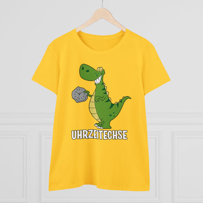 Damen T-Shirt Uhrzeitechse
