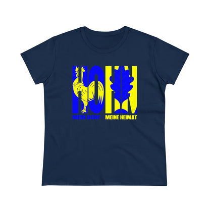 Damen T-Shirt Hohn Mein Dorf - Meine Heimat