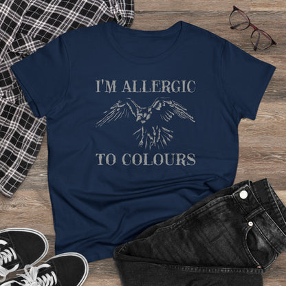 Damen T-Shirt Allergic to Colours
