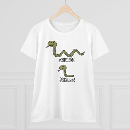 Damen T-Shirt Schlange Schkurze
