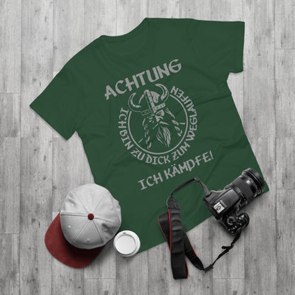 T-Shirt Achtung - Ich bin zu Dick zum weglaufen (bis 5XL)