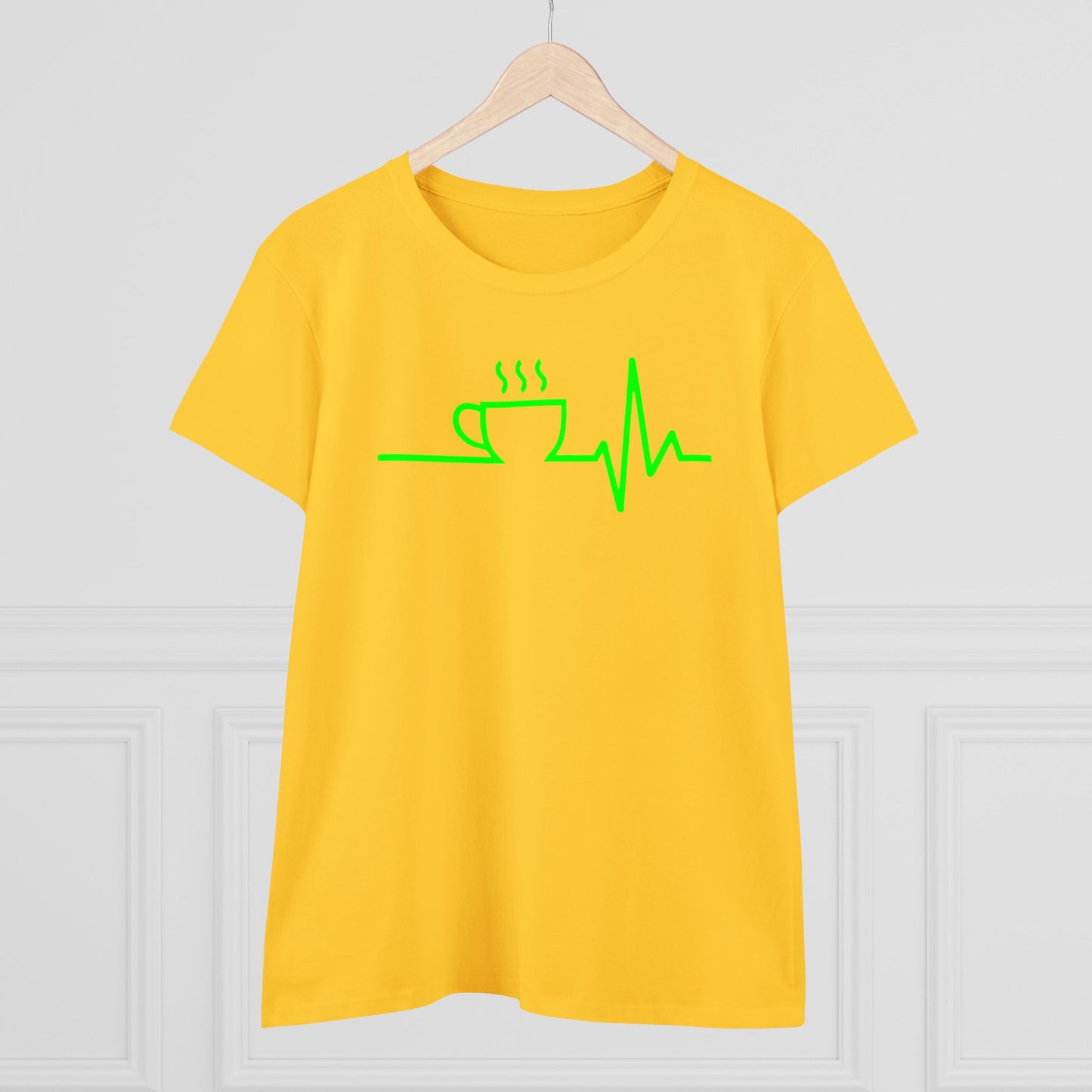 Damen T-Shirt Kaffee EKG