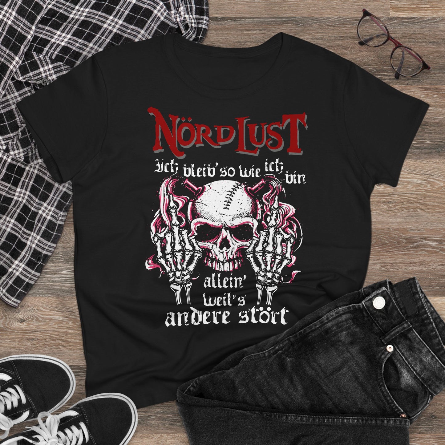 Damen T-Shirt NördLust Ich bleib' so wie ich bin