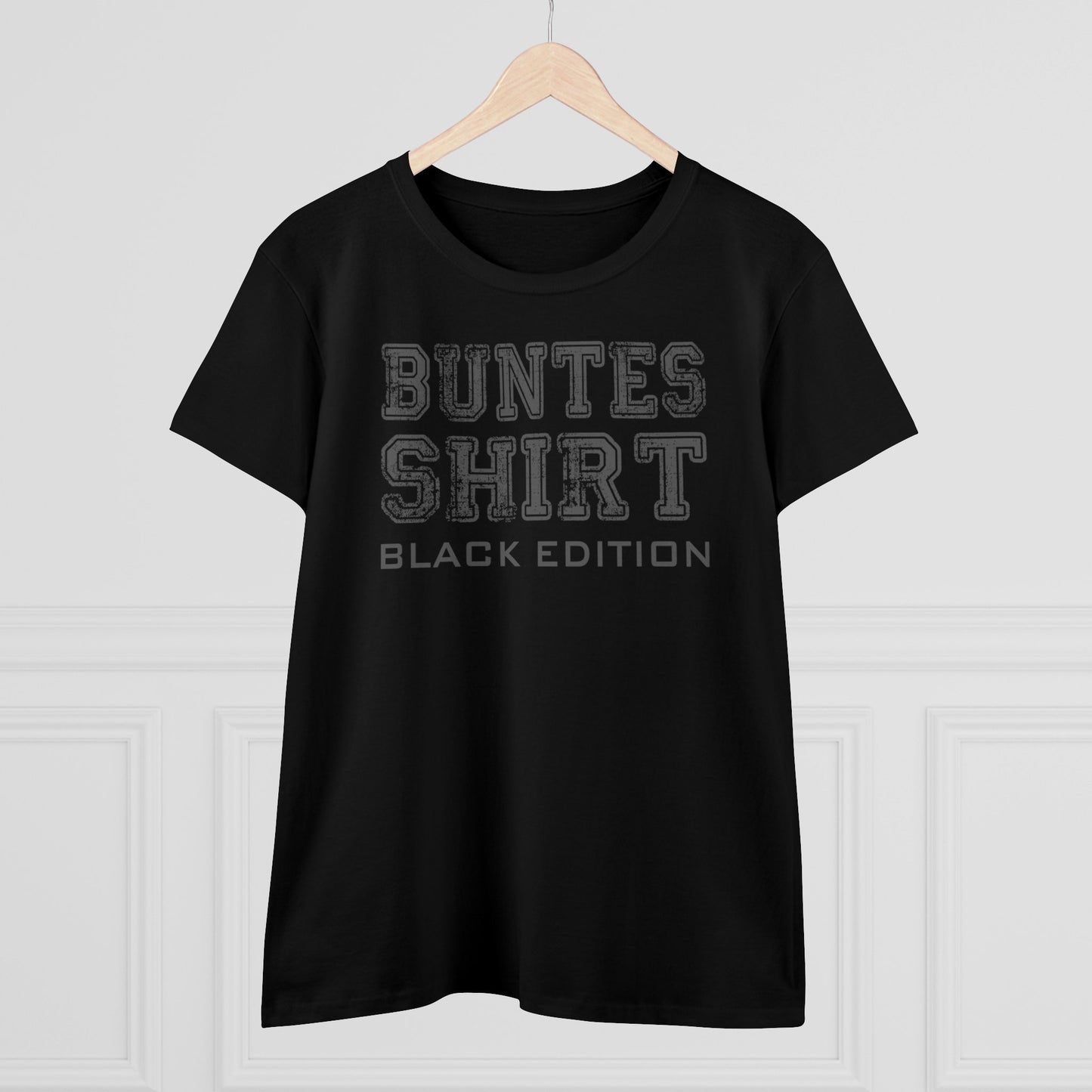 Damen T-Shirt Buntes Shirt Black Edition