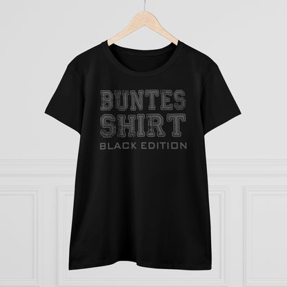Damen T-Shirt Buntes Shirt Black Edition