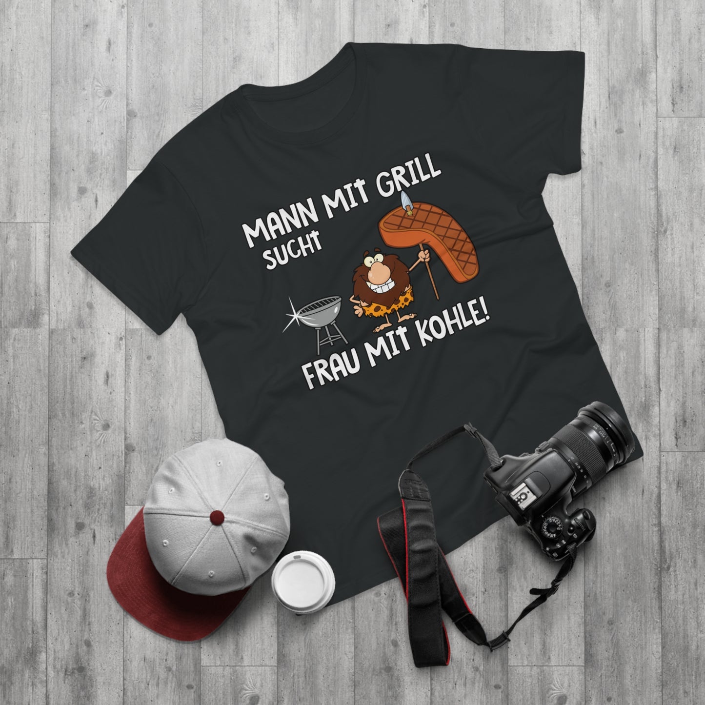 T-Shirt Mann mit Grill sucht Frau mit Kohle (bis 5XL)