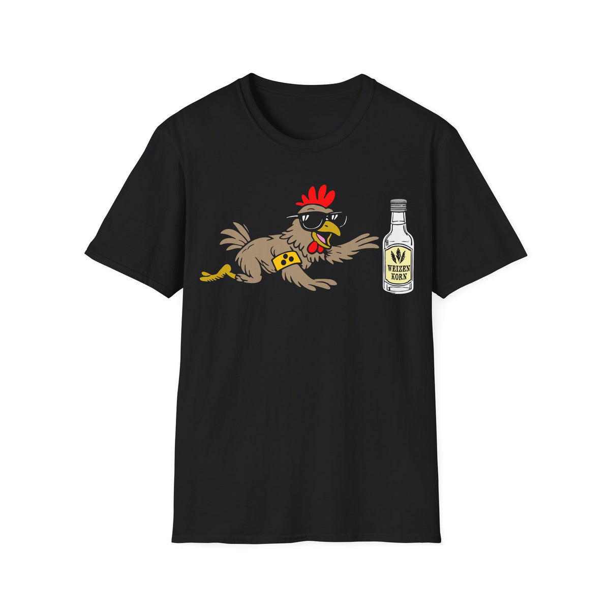 T-Shirt (bis 5XL) Blindes Huhn findet Korn