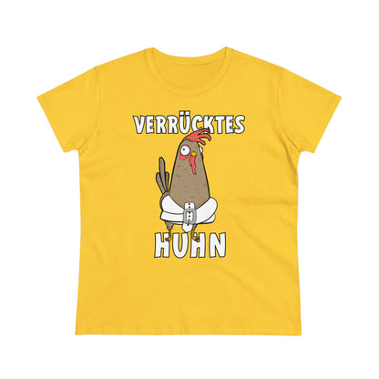 Damen T-Shirt Verrücktes Huhn