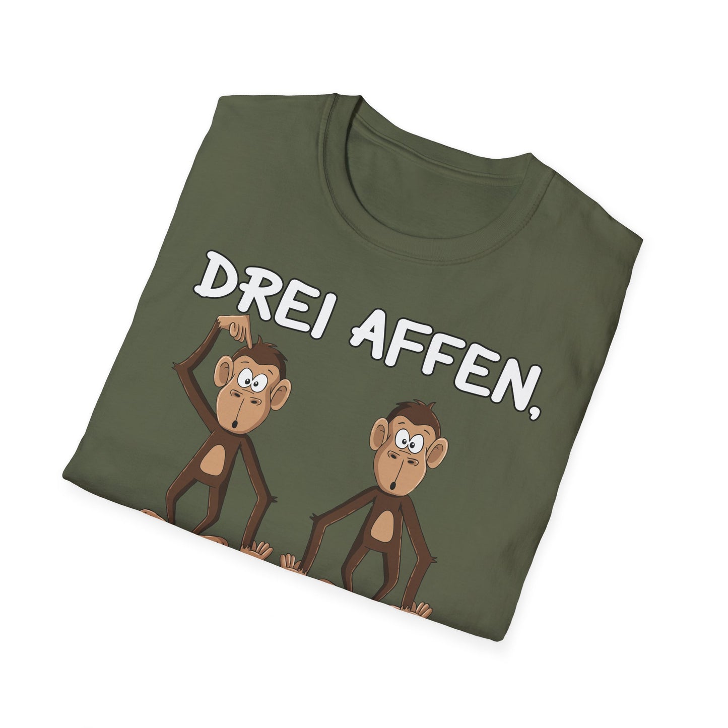 T-Shirt Drei Affen die sich fragend ansehen