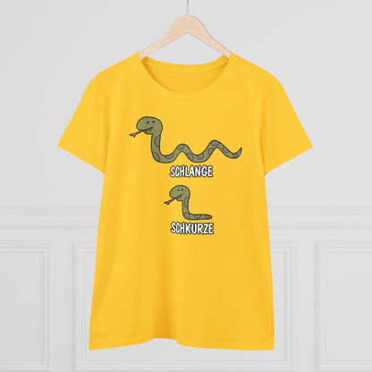 Damen T-Shirt Schlange Schkurze