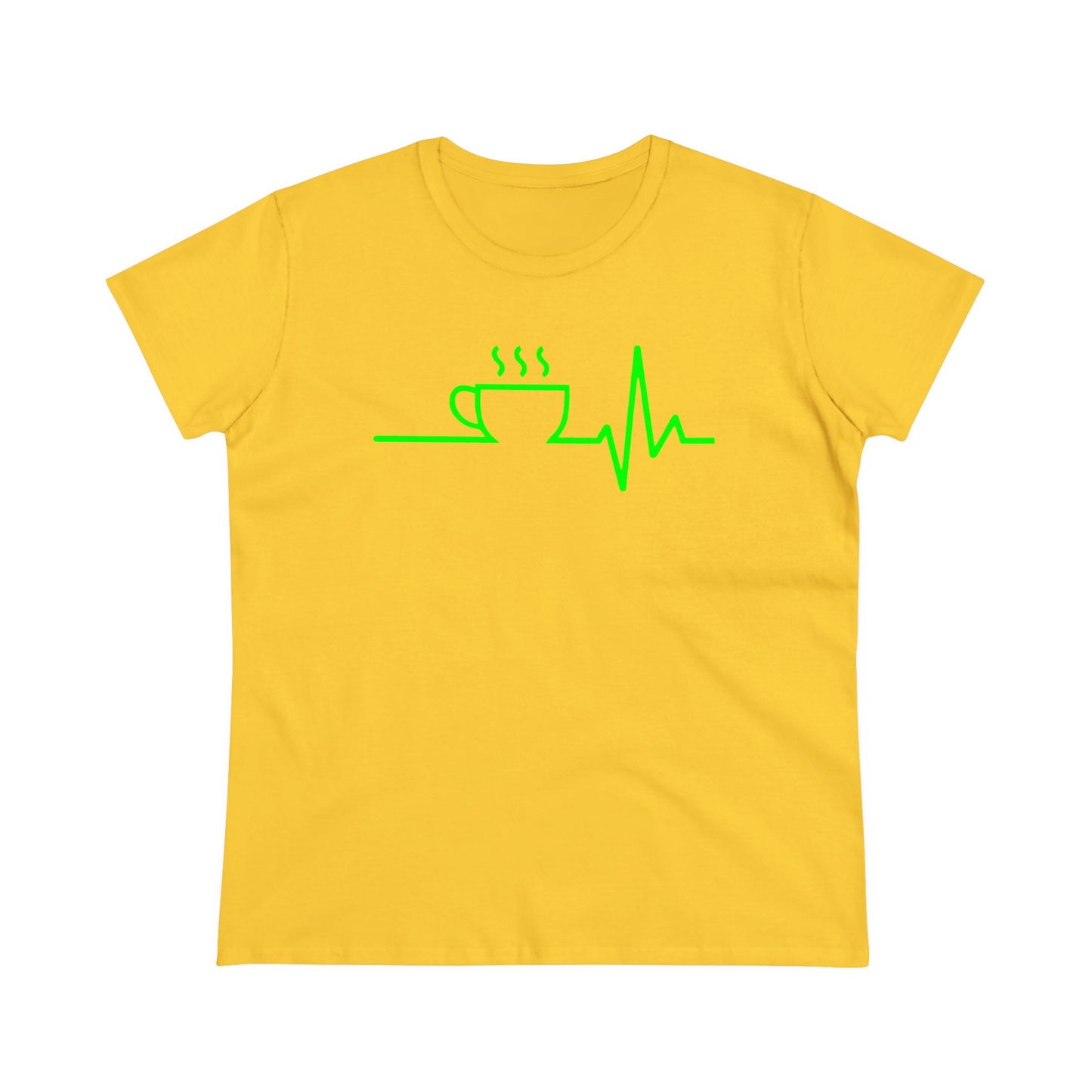 Damen T-Shirt Kaffee EKG