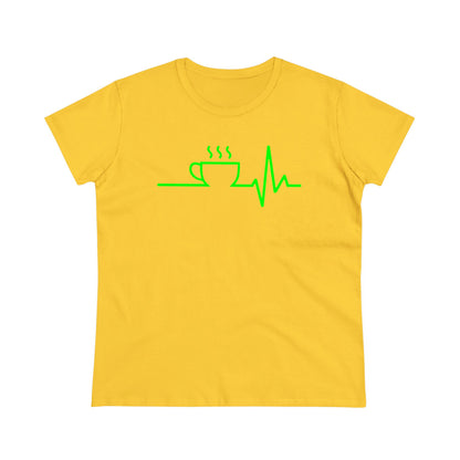 Damen T-Shirt Kaffee EKG