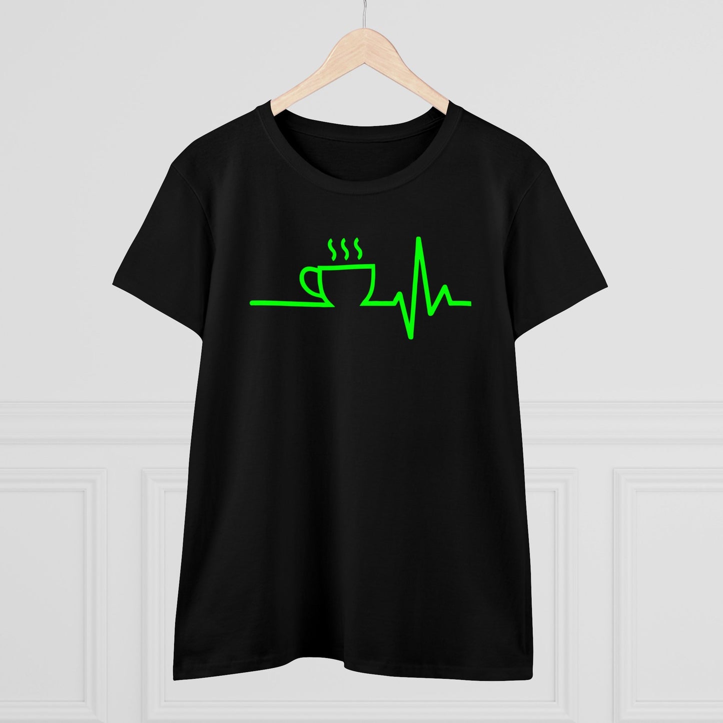 Damen T-Shirt Kaffee EKG