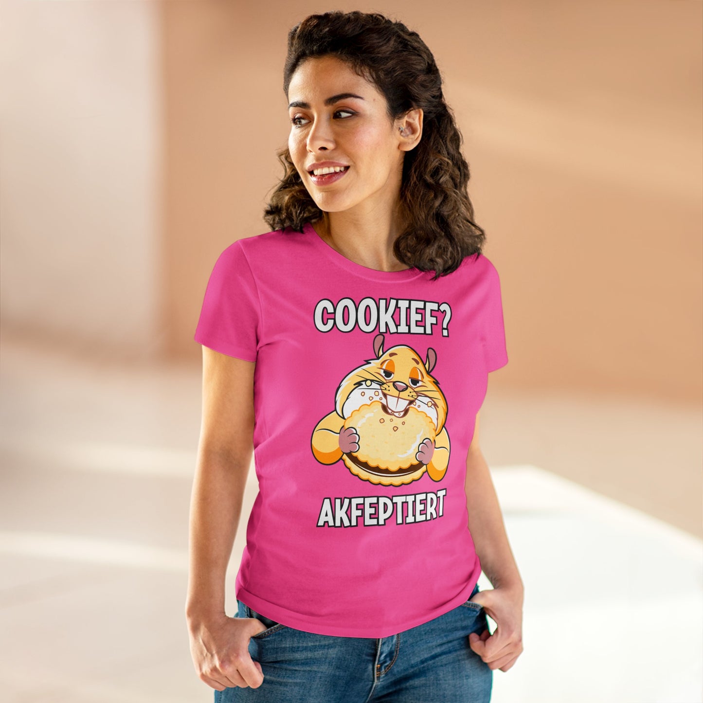 Damen T-Shirt Cookief akfeptiert